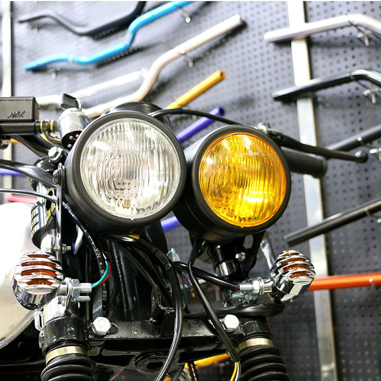 Мотоциклетная двойная фара Sansour мотоциклетная двойной уличный истребитель Cafe Racer