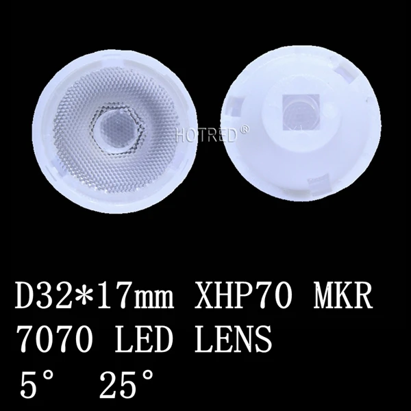Cree XML XHP50 5050 XHP70 XHP-70 XHP70.2 MK-R MKR MC-E MCE 7070 Led объектив 5 градусов 25 градусов оптический класс PMMA Led объектив 32 мм - Цвет: XHP70 7070 LENS