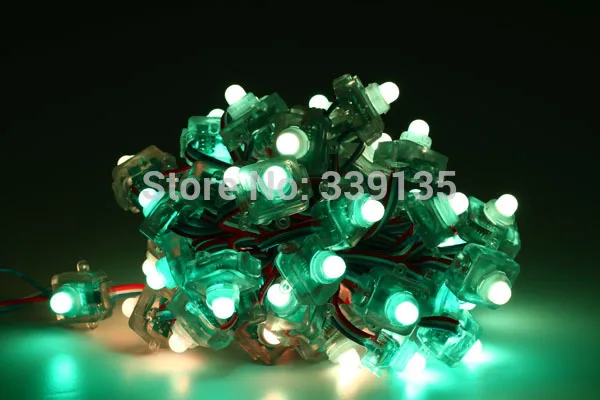 12mm WS2811 LED Pixel light square shape full color 50pcs a string DC5V input Waterproof IP68 led pixel module | Лампы и освещение