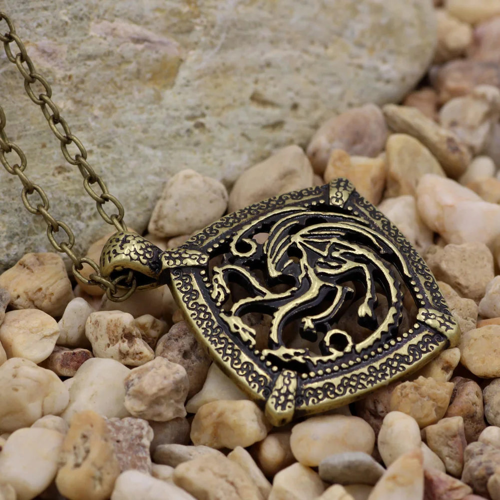 Game Of Thrones Dragon House Targaryen Necklace Pendant | Украшения и аксессуары
