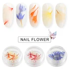 Сушеные Цветочные наклейки для дизайна ногтей Mtssii, декоративные Формочки-лепестки, аксессуары для ногтей, Цветочные наклейки для ногтей в коробке, аппликация для ногтей, разные цвета