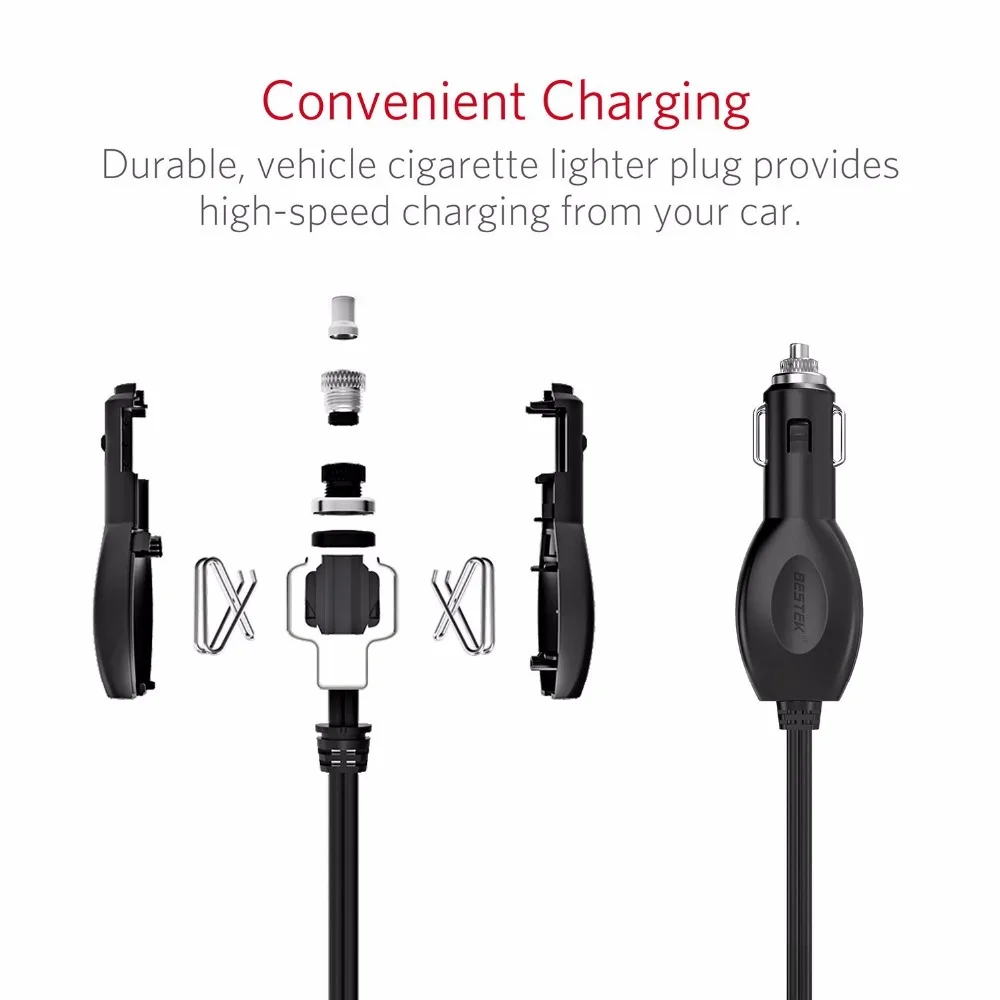 BESTEK 300 Вт автомобиля Мощность инвертор 12 В 110 60 Гц конвертер 4.2A Dual USB Usb Зарядное