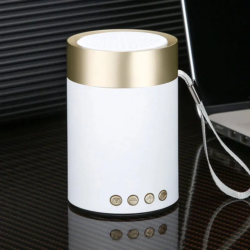 gold Мини светодиодный Bluetooth беспроводной динамик открытый портативный MP3 музыкальный динамик Поддержка TF карты U диск громкой связи для мальчиков и девочек - Цвет: gold