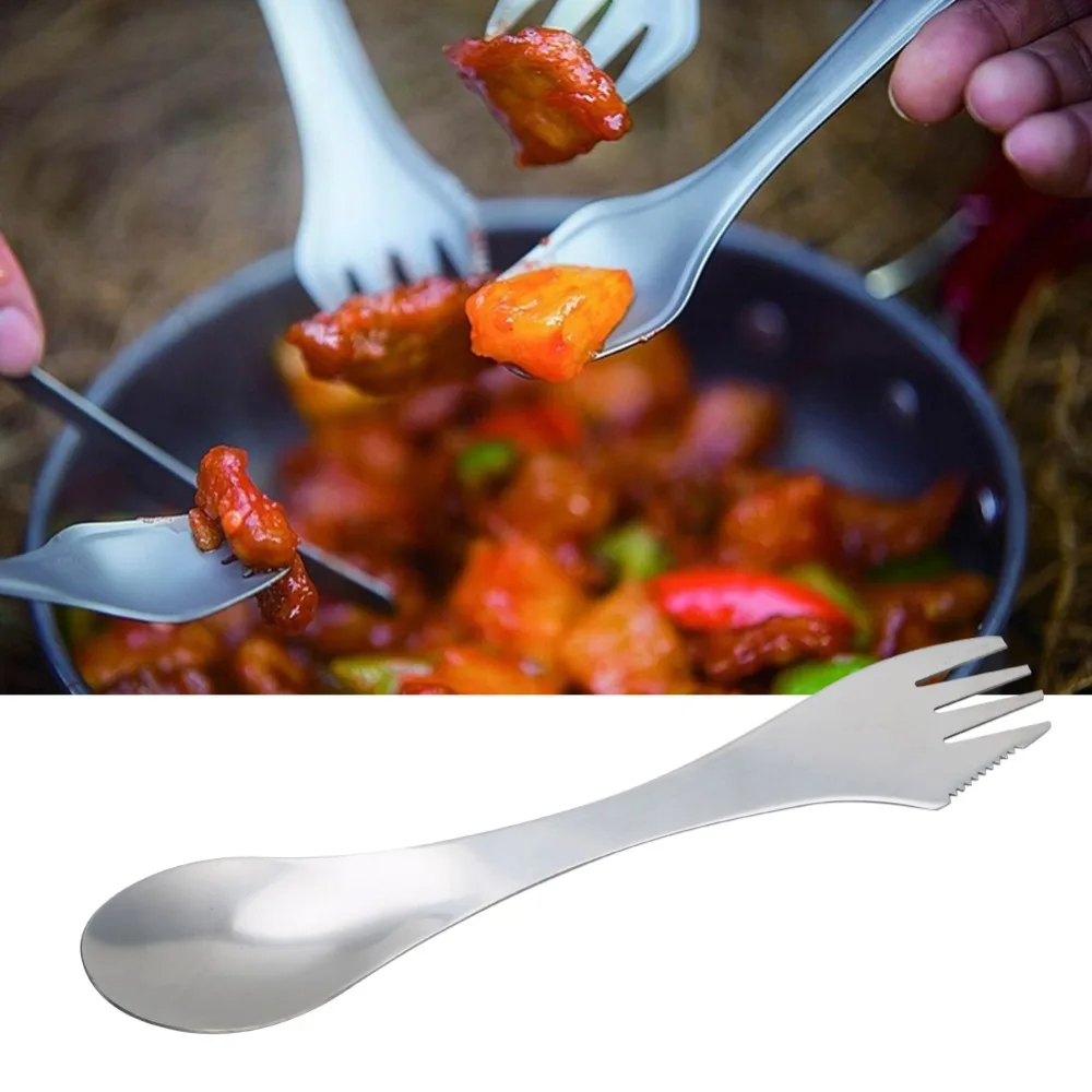 3 в 1 Нержавеющая сталь комбинированных ложек и вилок ложка вилка столовые