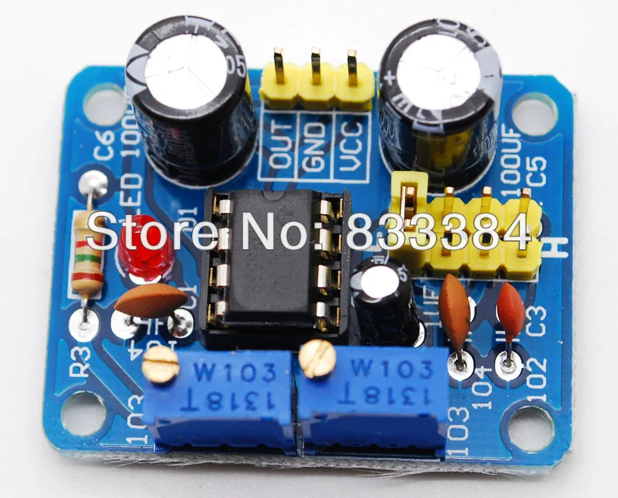 Gerador de Sinal de Onda Quadrada de Freqüência de Pulso Atacado Módulo Ajustável 1500 Khz 5 Pcs Ne555