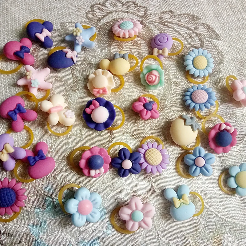 Fashion Pet Dog Cat Bob Hair Bows Mix Color Hairpin Rubber Bands Handmade Boutique Gift 30pcs | Дом и сад