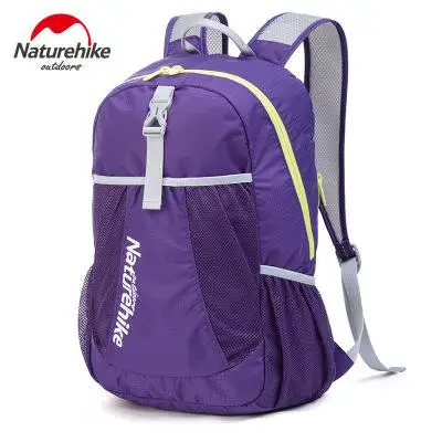 Naturehike открытый рюкзак 22L складной походный рюкзак унисекс Сверхлегкий портативный рюкзак для путешествий водонепроницаемый мягкий рюкзак для альпинизма - Цвет: Purple