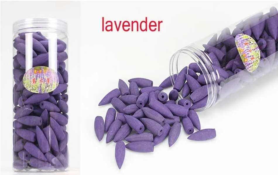 Lavender Большая Емкость 15 видов аромата курильница для благовоний конусы 168 шт коробка упакована для водопада Курильница запах природы - Цвет: Lavender