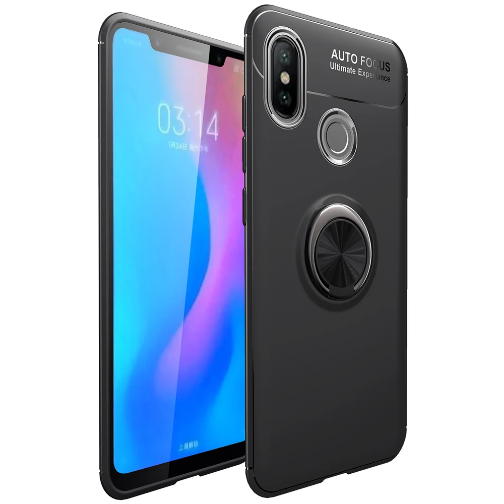Чехол для Redmi Note 7 с магнитным кронштейном Мягкая силиконовая задняя крышка из ТПУ