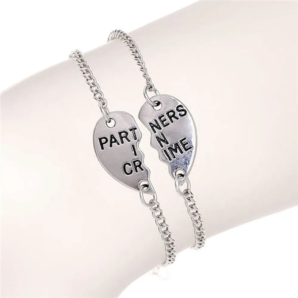 

Couple Heart Shaped Stitching Bracelet Women Fashion Gift For