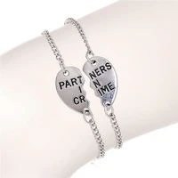 couple heart shaped stitching bracelet women fashion gift for