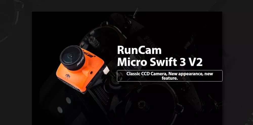 Новинка 2019 Runcam Micro Swift 3 V2 4:3 600TVL CCD Мини FPV камера джойстик/UART управление