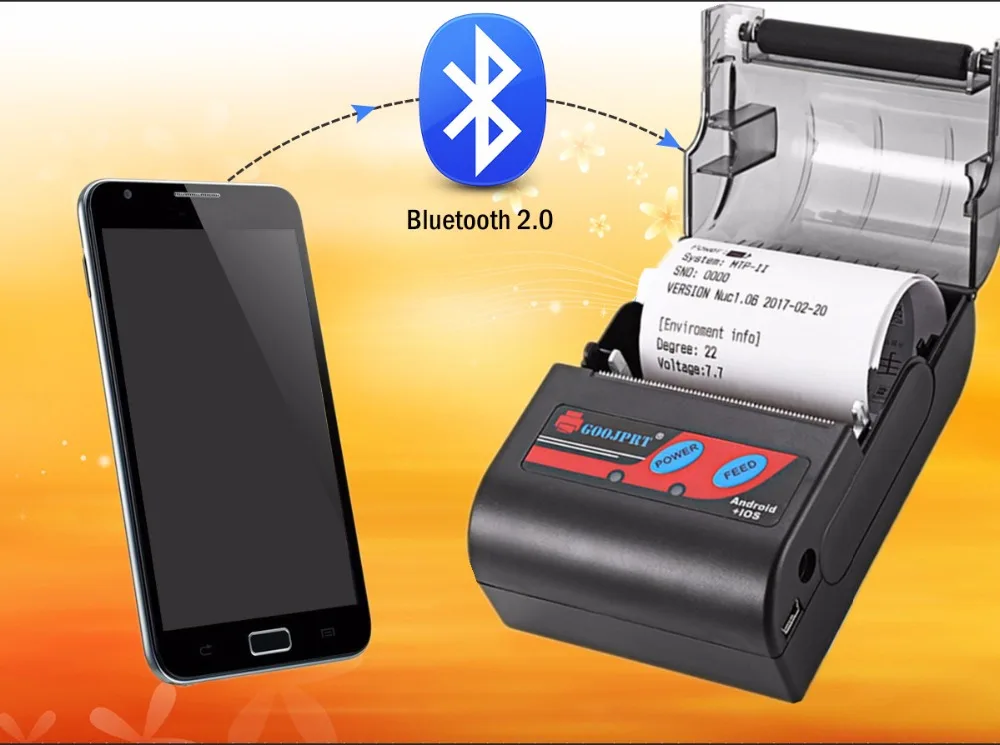 GOOJPRT Дешевые 58 мм Bluetooth чековый принтер мини термопринтер для samsung Android смартфон Impresora