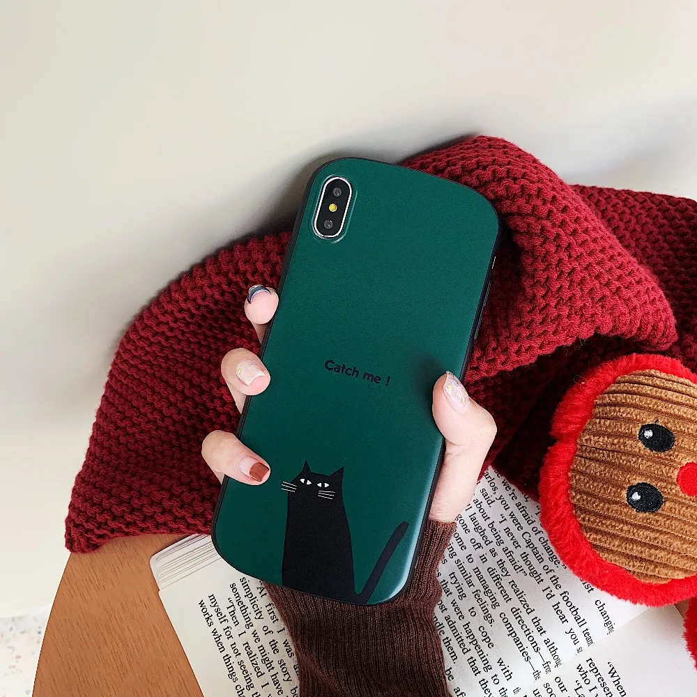 Ретро кошка для iPhone 6 6s 6plus plus 7 8 7plus8plus чехол X xs xr xsmax анти-осень arc телефона |