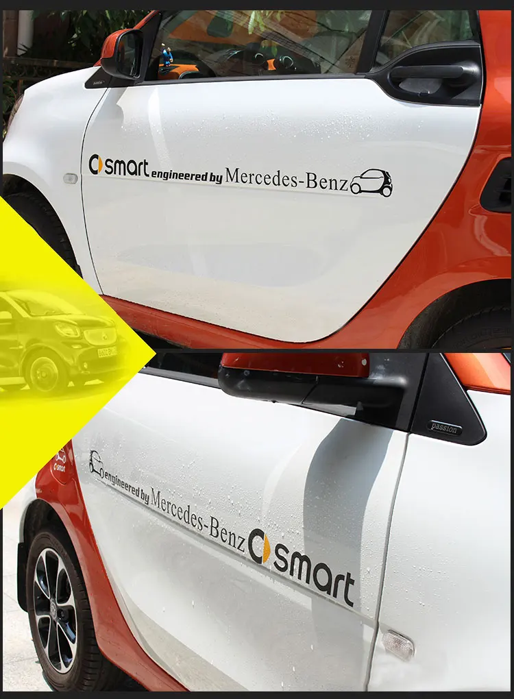 Smart Fortwo 453 451 450 наклейка с логотипом на автомобиль письмо автомобилей вытягивающийся цветок наклейки автомобильные наклейки настенные аксессуары декоративные наклейки