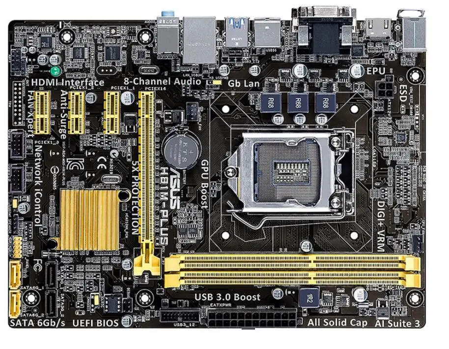 Asus H81M-PLUS настольная материнская плата H81 Socket LGA 1150 i3 i5 i7 DDR3 16G Micro-ATX | Компьютеры и