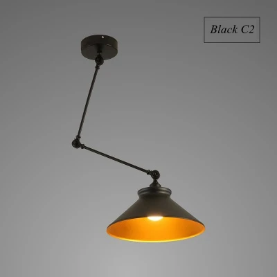 Black C2 Скандинавские DIY подвесные светильники, складные железные лампы, подвесной светильник для спальни, кабинета, бара, ресторана, креативные регулируемые светильники - Цвет корпуса: Black C2