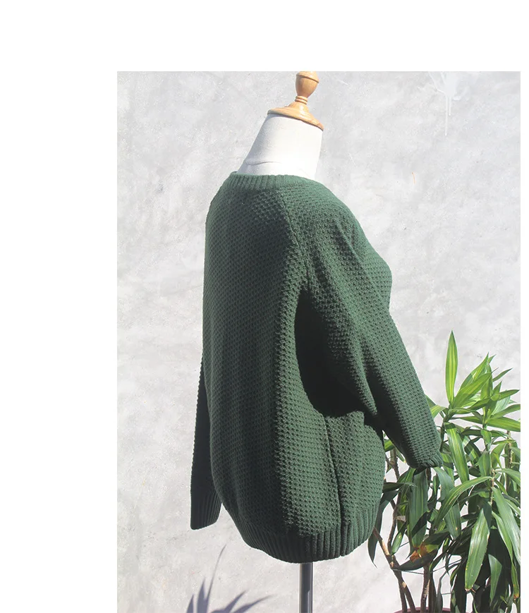 Autumn Winter Women Pullover Sweaters Thick Girl Loose Green Knitting Jumpers Tops O Neck Horse Harajuku Ladies Knitwear Pretty | Женская