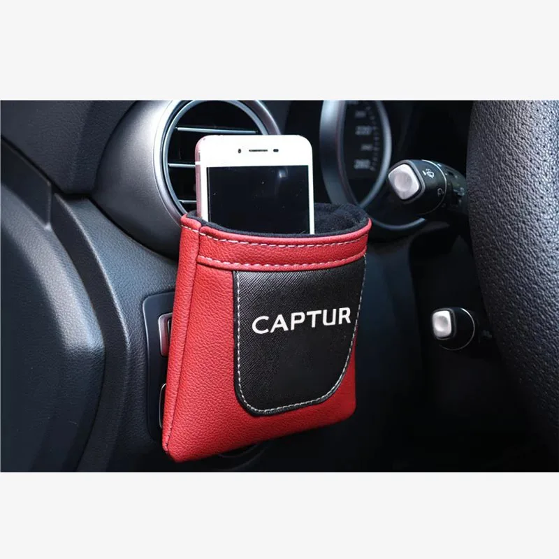 

For Renault Captur Pu Leather Air Outlet Car Air Vent Stow Tidy Storage