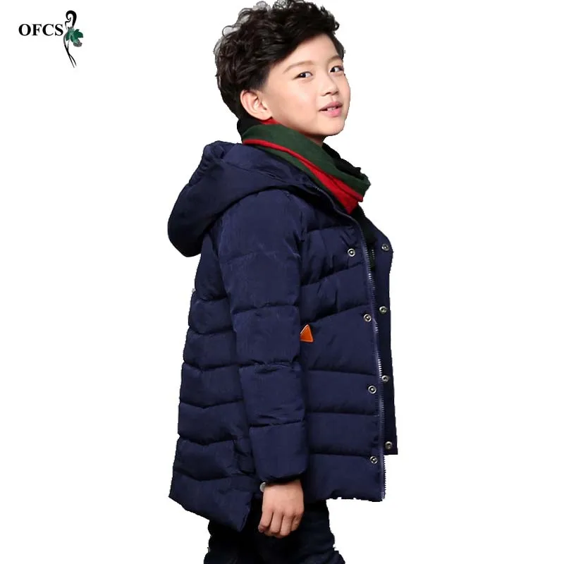 Детская зимняя одежда с хлопковой подкладкой куртка толстой для мальчиков