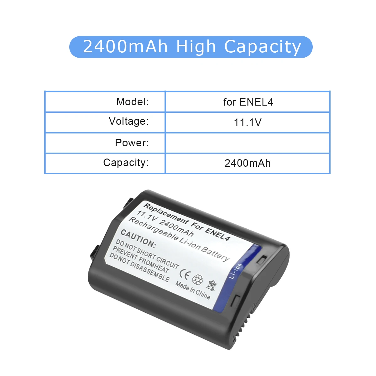11 1 V 2400 мА/ч EN EL4 RU EL4a ENEL4a Камера Батарея Аккумулятор Akku для Nikon D2H D2Hs D2X D2Xs D3 D3S F6 MH 21