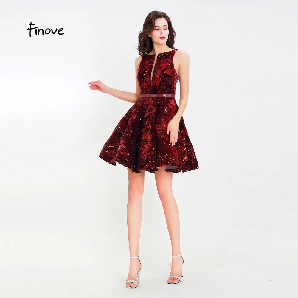 Finove новое коктейльное платье 2019 выше колена шикарное сексуальное с блестками