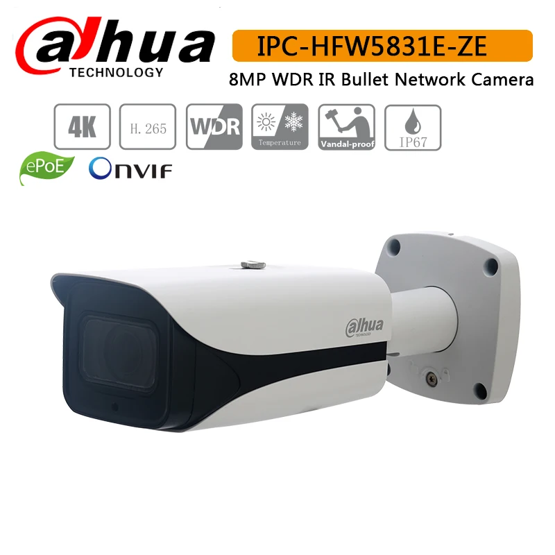 Dahua IPC HFW5831E ZE IP камера 2 7 мм ~ 12 варифокальный Моторизованный объектив IR50M