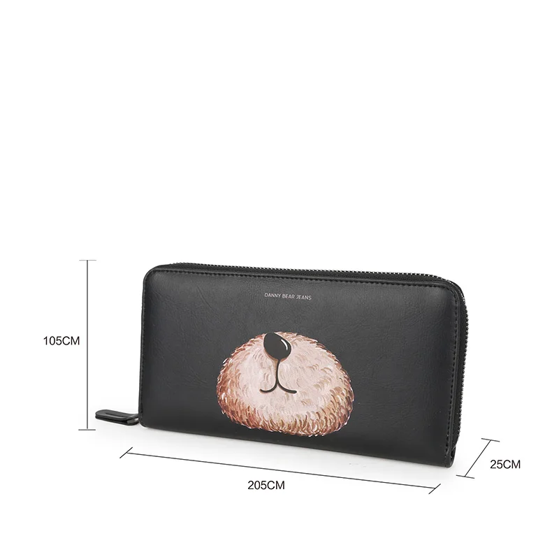 Danny Bear Дамская мода тонкий кожаный бумажник бренд Для женщин Изменить Портмоне