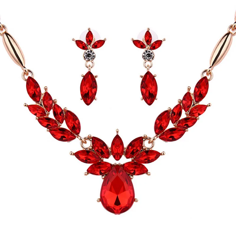 2016 Горячей Продажи Моды Позолоченные Кристалл Подвески Ожерелье/Серьги