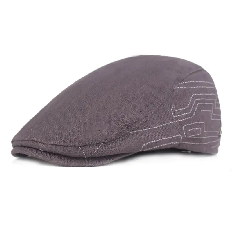 Kagenmo Unisex Visor Short Brim Thin Cotton Adjustable 56-58cm Leisure Wash Cotton Beret Outdoor Breathable