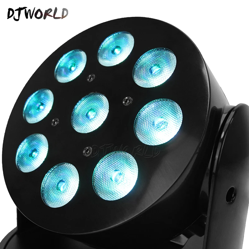Заводская розетка LED Wash 9x8 Вт RGBW 4в1 движущаяся головка 10/12CH DMX512 сценический эффект