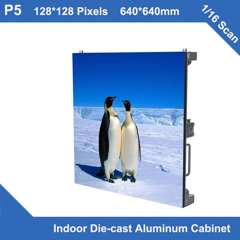 

6pcs/lot P5 indoor led display advertising billboard board Diecasting Cabinet 640mm*640mm ultra Thin 1/16 scan rental video wall