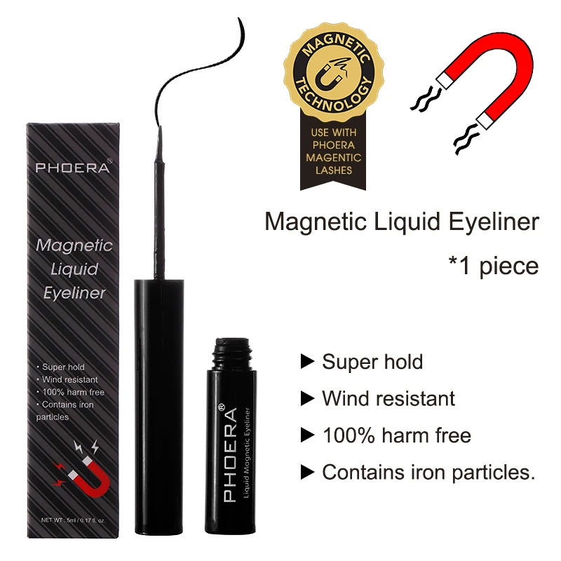 PHOERA Magnetic Eyeliner Liquid Fast Drying Waterproof Long Lasting Easy To Wear Quick Dry TSLM2 |