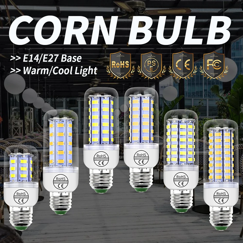 Светодиодная лампочка E27 220 В цилиндрическая лампа E14 домашние Led светильники для