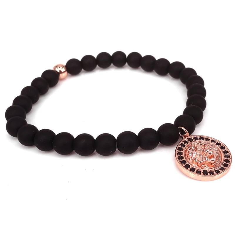 Браслеты с подвесками из розового золота микрозакрепкой черный браслет