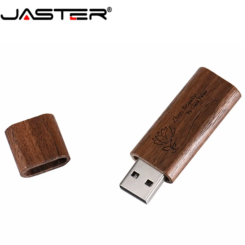 Деревянный USB флеш накопитель JASTER флешка с деревянными чипами 4 ГБ 8 16 32 свадебный