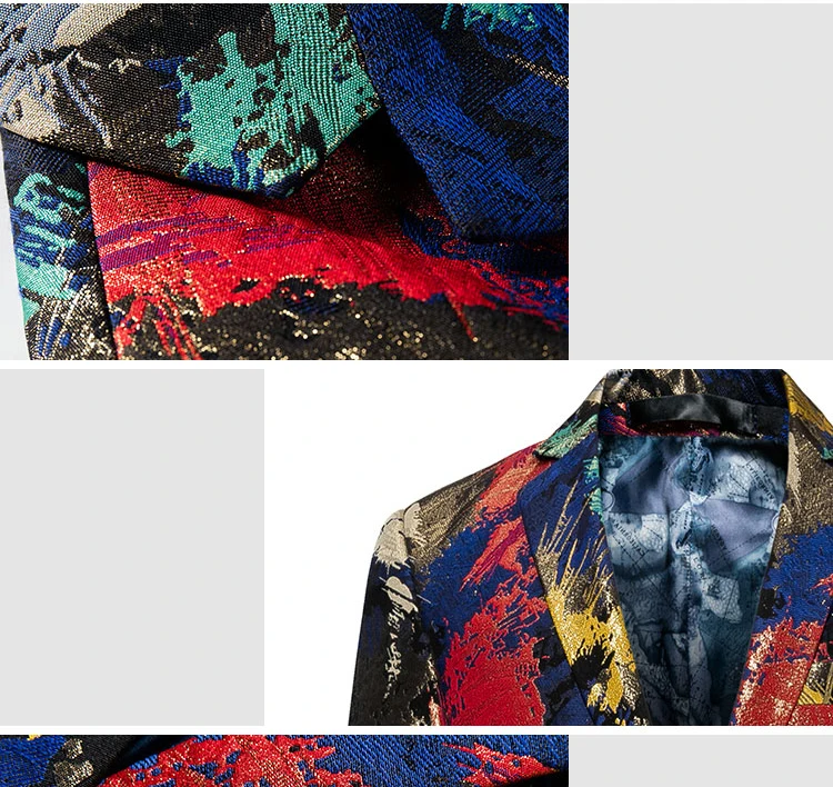 LONMMY 4XL 5XL 6XL Винтаж Цветок для мужчин Блейзер Slim fit две пуговицы свадебное платье костюм повседневное осень s цветочный блейзер весн