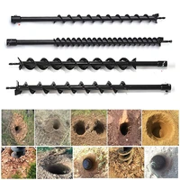 40mm 60mm 800mm drill garden auger long single double earth drill bit auger hole digger tools planting machine auger drill bit