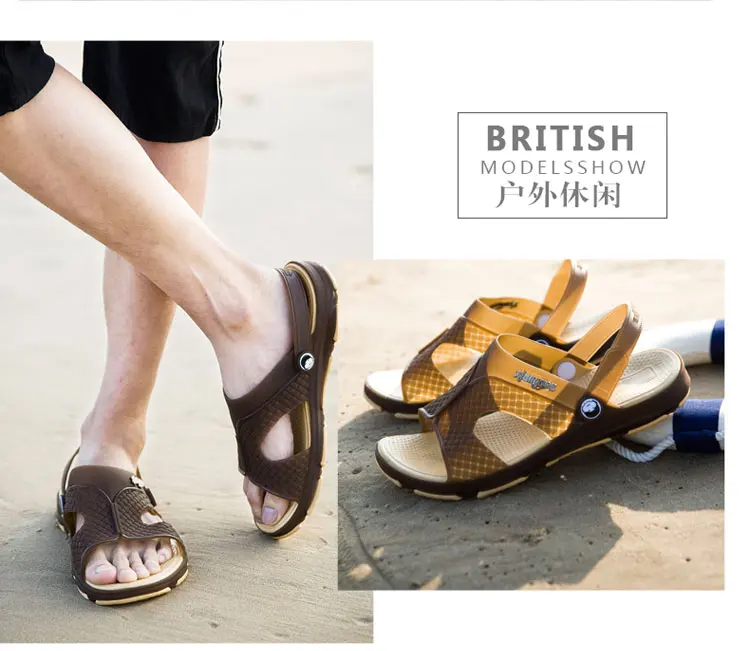 HKIMDL Goedkope Mannen тапочки Ademend Buiten зомер Heren Schoenen режим Nieuwigheid Ontwerp Повседневное Strand тапочки Mannen