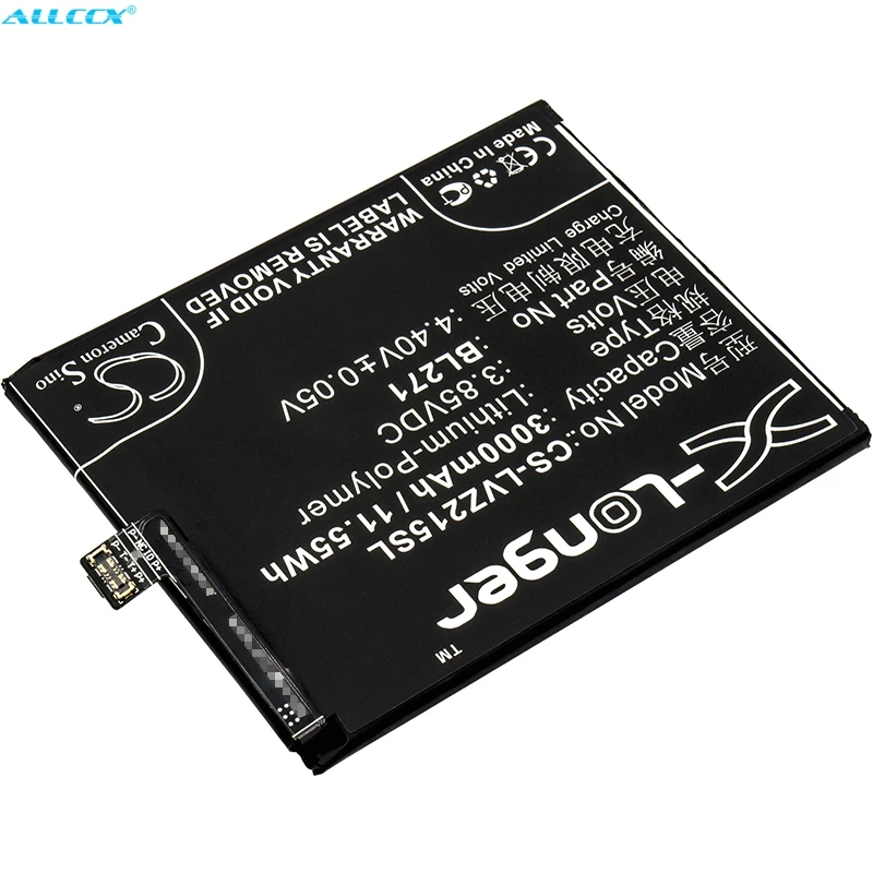 Аккумулятор Cameron Sino BL271 для Lenovo Z2151 ZUK Edge Premium Edition с двумя слотами sim карт 3000
