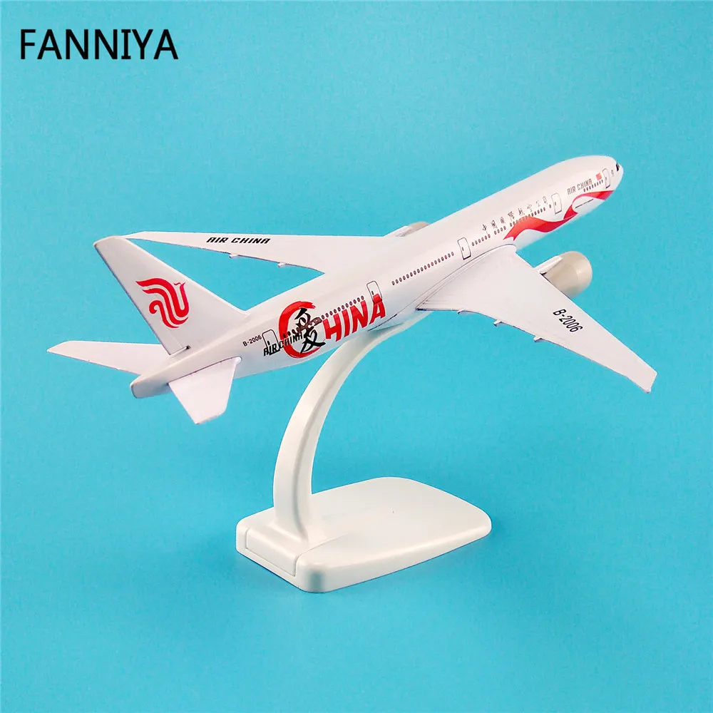 20 см металлическая модель самолета Air China Airlines Boeing B777-300er 777 LOVE Airways с подставкой
