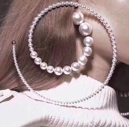 Meidi 2018 новая имитация жемчуга Круг Хооп Серьги Bijoux геометрические серьги для Для