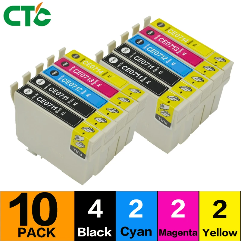 Совместимый картридж 10x T0891/T0711 T0715 XL для струйного принтера Stylus SX100 SX105 DX 4000 4050 BX300F