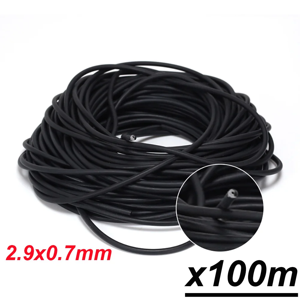 100m x2.9mm in black Victorsense 6/9/20/100 м рыболовные канаты 2,1 мм 0,7 мм 2,3 2,5 2,9 мм латексная трубка модели полое латекс эластичный линии Рыболовные снасти - Цвет: 100m x2.9mm in black