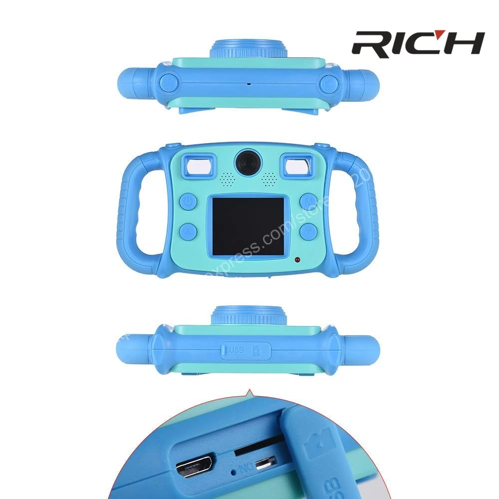 Богатая мини Детская Цифровая видеокамера ABS с ЖК экраном 2 0 дюйма прекрасный