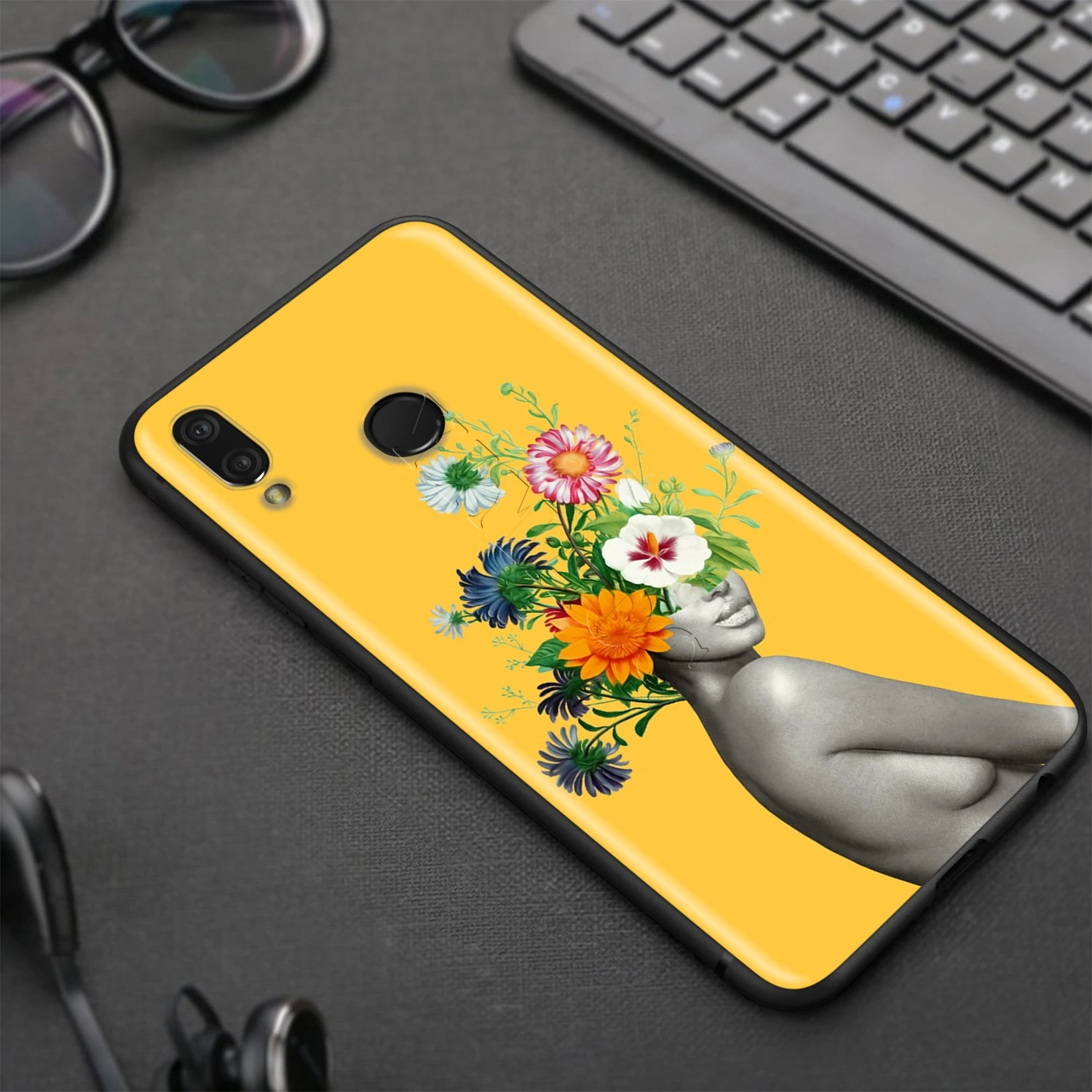 Чехол YIMAOC Bloom для Huawei Honor Mate P smart Y7 Y9 8C 30 20 10 8x Nova 3i 3 Lite Pro Prime|Бамперы| |