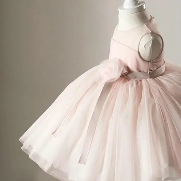 Baby Girls Ball Gown Flower Girl Dress Clothes Princess Gowns Big Bow Pink Summer Tulle Evening DF60 | Детская одежда и обувь