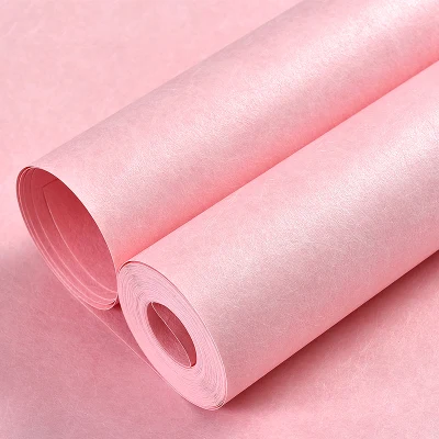 Pink Современные розовые фиолетовые красные серии простые шелковые обои домашний декор двухслойные окрашенные однотонные обои для стен - Цвет: Pink