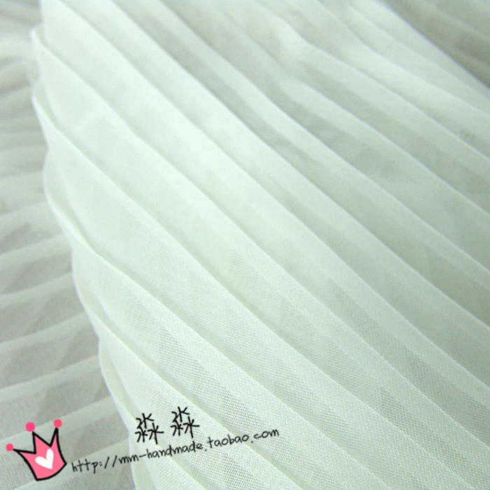 1 шт. складывающаяся ткань нового типа эта белая органза плиссированная