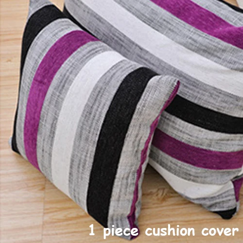 02 pillowcase 1PCS 1 шт. полосатый принт хлопок/полиэстер чехол для дивана Европейский Стиль чехол для дивана устойчивый чехол для дивана для декора гостиной - Цвет: 02 pillowcase 1PCS